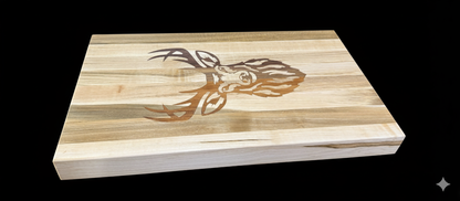 Maple Cutting Board with Buck Inlay
