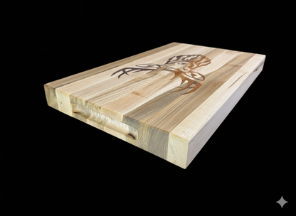 Maple Cutting Board with Buck Inlay