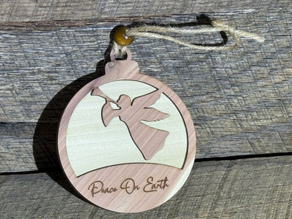 Solid Wood Nativity Christmas Ornaments - Save $2.00 each on 6 or more!