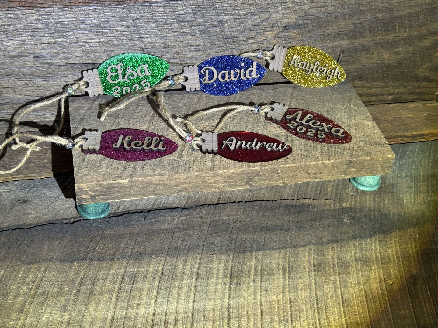 Personalized Vintage Christmas Bulb Ornament - Save $1.00 each on 4 or more!